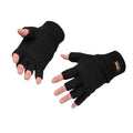 Schwarz - Front - Portwest - Fingerlose Handschuhe, Insulatex Jerseyware