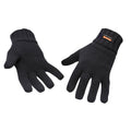 Schwarz - Front - Portwest - Winterhandschuhe Jerseyware