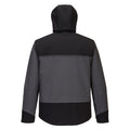 Schwarz-Grau - Back - Portwest - "KX3" Softshelljacke mit Kapuze für Herren