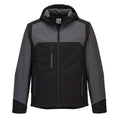 Schwarz-Grau - Front - Portwest - "KX3" Softshelljacke mit Kapuze für Herren