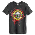 Schwarz - Front - Amplified - "Bloody Bullet" T-Shirt für Herren-Damen Unisex