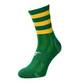 Grün-Goldgelb - Front - Precision Unisex Pro Geringelte Fußballsocken