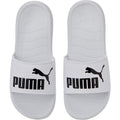 Weiß-Schwarz - Side - Puma - Herren-Damen Unisex Badesandale "Popcat 20"