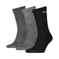 Grau - Front - Puma Unisex Sportsocken für Erwachsene, 3er-Pack