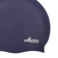 Marineblau - Back - SwimTech Unisex Silikon-Badekappe für Erwachsene