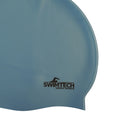 Himmelblau - Back - SwimTech Unisex Silikon-Badekappe für Erwachsene