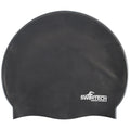 Schwarz - Front - SwimTech Unisex Silikon-Badekappe für Erwachsene