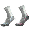 Silber-Blau-Pink - Front - 1000 Mile - "Trek" Socken recyceltes Material für Damen (2er-Pack)