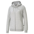 Grau - Front - Puma - Hoodie mit durchgehendem Reißverschluss für Damen