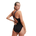 Schwarz-Blau - Back - Speedo - "Hyperboom Splice" Badeanzug für Damen