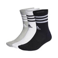 Weiß-Grau-Schwarz - Front - Adidas - Socken für Herren-Damen Unisex(3er-Pack)