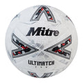 Weiß-Naturweiß-Silber - Front - Mitre - "Ultimatch Evo" Fußball