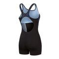 Schwarz-Blau - Back - Speedo - "Hyperboom Splice" Body mit Bein für Damen