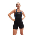 Schwarz-Blau - Side - Speedo - "Hyperboom Splice" Body mit Bein für Damen