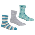 Blau-Helles Stahlgrau - Front - Regatta - "Cosy" Socken für Damen(3er-Pack)