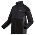 Mittelgrau-Schwarz - Side - Regatta - "Highton III" Fleecejacke für Kinder