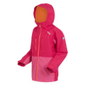 Pinker Trank-Flamingo-Rosa - Side - Regatta - "Highton V" Hoodie mit durchgehendem Reißverschluss für Kinder