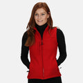 Rot - Side - Regatta Damen Flux Softshell-Weste, wasserabweisend