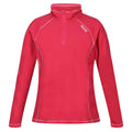 Pinker Trank - Front - Regatta Great Outdoors Damen Fleece-Top Montes mit 1-4-Reißverschluss