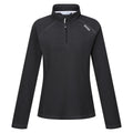 Schwarz-Mittelgrau - Front - Regatta Great Outdoors Damen Fleece-Top Montes mit 1-4-Reißverschluss