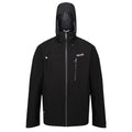 Schwarz-Magnet - Front - Regatta Herren Jacke Birchdale mit Kapuze, wasserfest