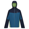 Leuchtend Blau-Marineblau - Front - Regatta Herren Jacke Birchdale mit Kapuze, wasserfest