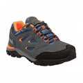 Schiefergrau-Orange - Front - Regatta Kinder Wanderschuhe Holcombe Low