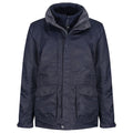 Blaugrau - Side - Regatta Herren Jacke Benson III mit Kapuze