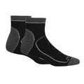 Schwarz-Stahlfarben - Back - Regatta - "Samaris Trail" Knöchelsocken für Herren (2er-Pack)