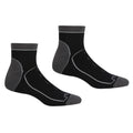 Schwarz-Stahlfarben - Front - Regatta - "Samaris Trail" Knöchelsocken für Herren (2er-Pack)