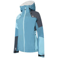 Capri-Blau-Kristall-Blau - Front - Dare 2B - "Checkpoint III" Jacke, wasserfest recyceltes Material für Damen