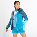 Capri-Blau-Kristall-Blau - Side - Dare 2B - "Checkpoint III" Jacke, wasserfest recyceltes Material für Damen