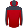 Leuchtend Rot-Grau - Back - Dare 2B - "The Jenson Button Edit - Diluent" Jacke, wasserfest recyceltes Material für Herren