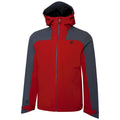 Leuchtend Rot-Grau - Side - Dare 2B - "The Jenson Button Edit - Diluent" Jacke, wasserfest recyceltes Material für Herren