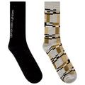 Schwarz-Beige-Grau - Side - Dare 2B - "Henry Holland" Socken für Herren-Damen Unisex (2er-Pack)