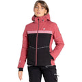 Erd Rose-Schwarz - Front - Dare 2B - "Conveyed" Skijacke für Damen