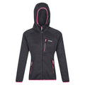 Mittelgrau-Flamingo-Rosa - Front - Regatta - "Newhill" Fleecejacke mit Kapuze für Damen