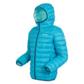 Tahoeblau-Gebleichtes Türkis - Side - Regatta - "Marizion" Steppjacke mit Kapuze für Kinder