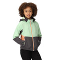 Mittelgrau-Ruhig Grün - Lifestyle - Regatta - "Haydenbury" Softshelljacke für Kinder