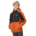 Gebranntes Kupfer-Schwarz - Lifestyle - Regatta - "Beamz III" Jacke, wasserfest für Kinder