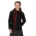 Schwarz-Rot - Side - Regatta - "Ablaze" Softshelljacke 3 Lagen für Kinder