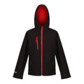 Schwarz-Rot - Front - Regatta - "Ablaze" Softshelljacke 3 Lagen für Kinder