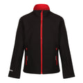 Schwarz-Rot - Front - Regatta - "Ablaze" Softshelljacke Zweilagig für Kinder