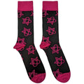 Schwarz-Pink - Front - Him - Socken für Herren-Damen Unisex