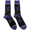 Schwarz-Violett - Front - Him - Socken für Herren-Damen Unisex