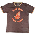 Braun-Orange-Sand - Front - Tupac Shakur - "Hail Mary" T-Shirt Ringer-Stil für Herren-Damen Unisex