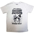 Weiß - Front - Mickey Mouse - "Steamboat Willie" T-Shirt für Herren-Damen Unisex