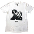 Weiß - Front - Oasis - "Noel & Liam" T-Shirt Quadratisch für Herren-Damen Unisex