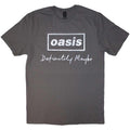 Anthrazit - Front - Oasis - "Definitely Maybe" T-Shirt Used-Look für Herren-Damen Unisex