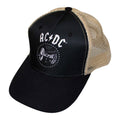 Schwarz-Sand - Front - AC-DC - "For Those About To Rock" Trucker Cap für Herren-Damen Unisex